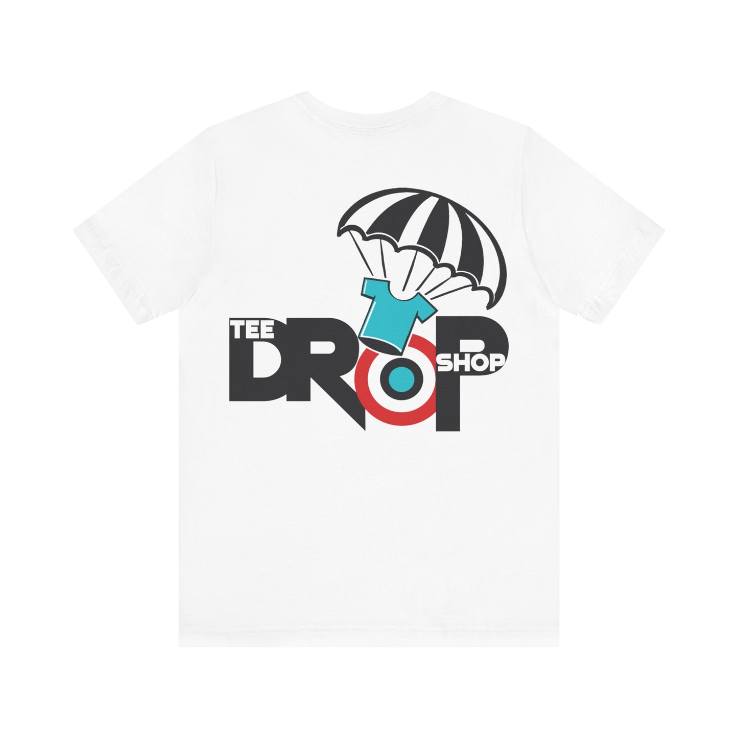 White Tee Drop Shop Unisex Jersey Short Sleeve Tee