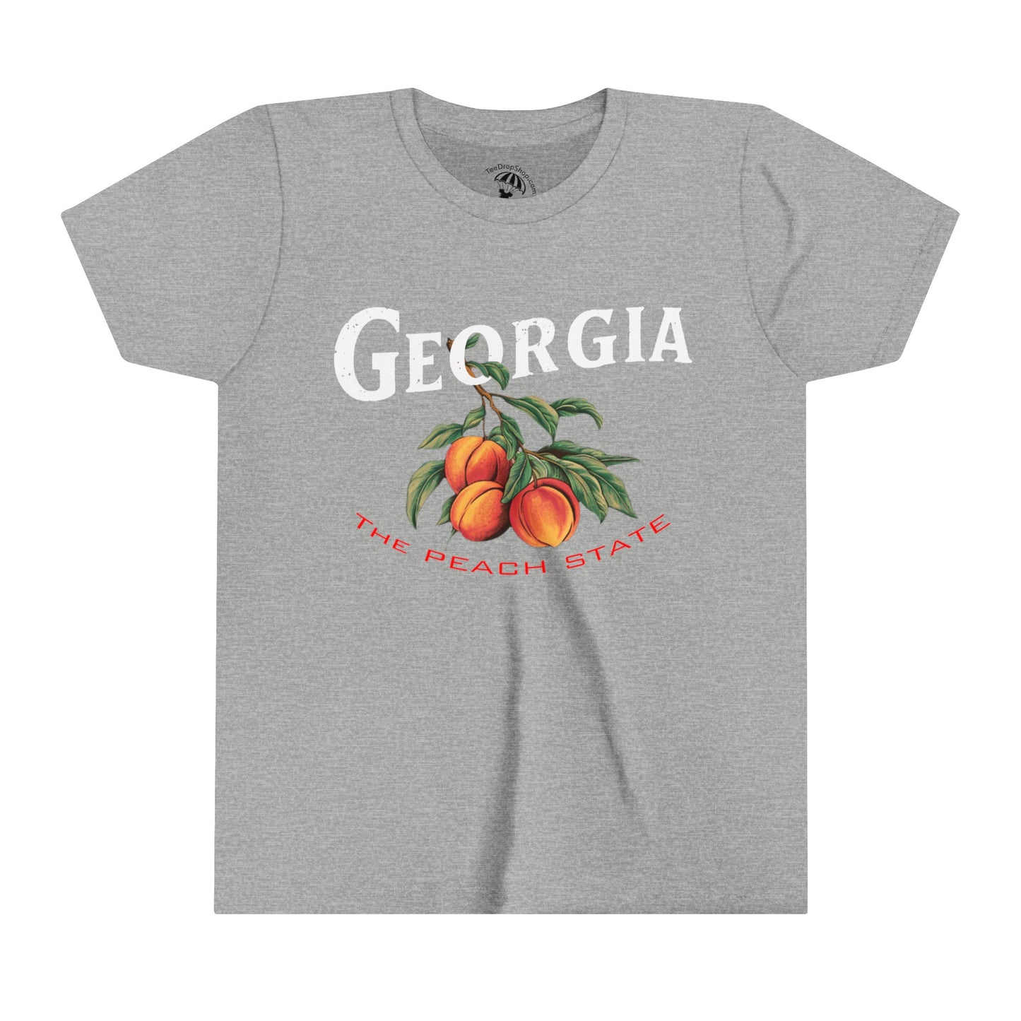 Youth Athletic Heather Georgia The Peach State Graphic Tee Shirt