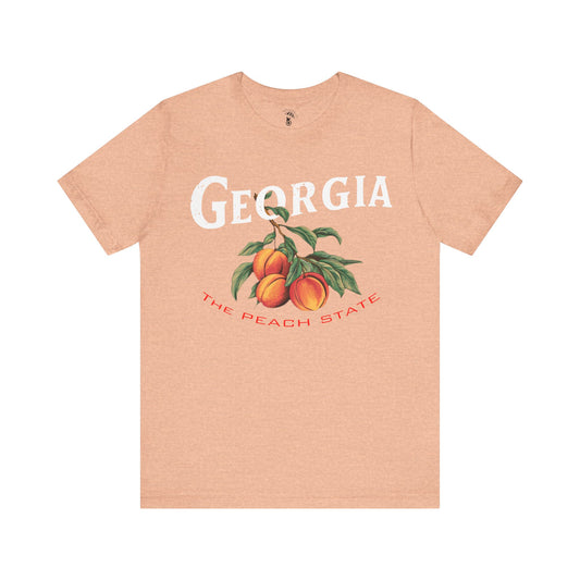 Georgia The Peach State Graphic Tee Heather Peach